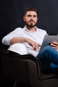 ensaio fotográfico empresarial de engenheiro